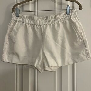 JCrew white linen/cotton shorts
